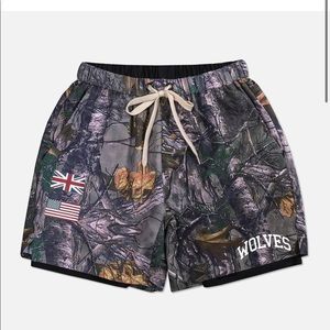 Darc Sport compression shorts in forest camo